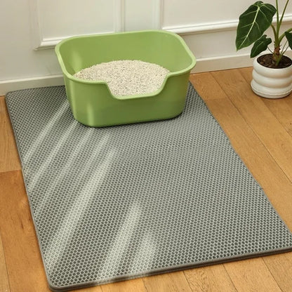 Cat Litter Mat Double Layer Pet Litter Box Waterproof Pet Mat Non-slip Sand Cat Pad Washable Bed Mat Clean Pad Products
