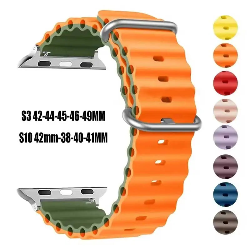 Strap For Apple watch ultra band 49mm 44mm 45mm 41mm 40mm 38mm 44 45 mm 1:1 Original Ocean belt iWatch series 9 10 8 7 se bands