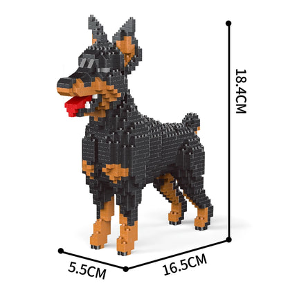 KNEW BUILT Dog Model Mini Building Block Toys Set for Kid Boy Girls Adult Beginner Teddy Hughes Corgi Collie Pet Style Bricks