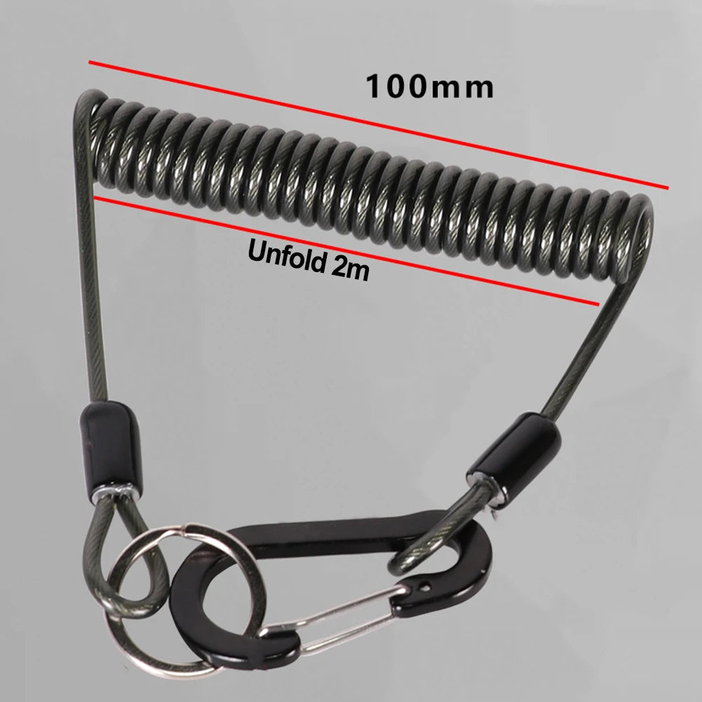 Fishing Missed Rope Anti-lost Spiral Spring Lure Pliers Lanyard Wire Spring Rope Prevent Rod Drop Lose Tool