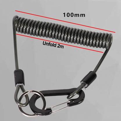 Fishing Missed Rope Anti-lost Spiral Spring Lure Pliers Lanyard Wire Spring Rope Prevent Rod Drop Lose Tool