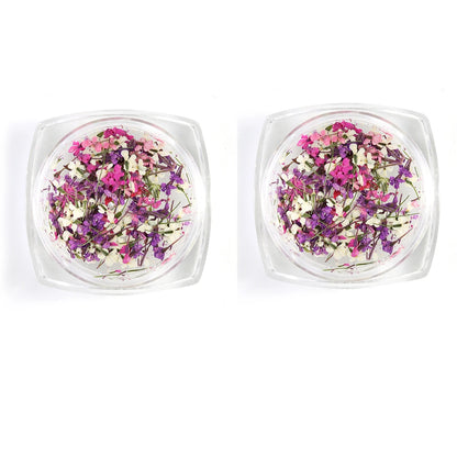3D Mix Colors Flower Nail Art Sticker Resin - Summer Natural Minced Flowers Decal For Nails Art Accessories&Applique DIY Craft