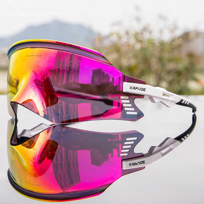 2025 Kapvoe Sport Sunglasses Road Bike Mountain Bicycle Cycl Glasses Riding Goggle Sports Eyewear for Man Women Cycling Glasses