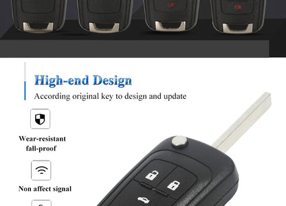 jingyuqin 2/3/4/5 Buttons Car Remote Key DIY for OPEL/VAUXHALL Astra J Corsa E Insignia Zafira C 2009-2016 315 / 433MHz PCF7937E