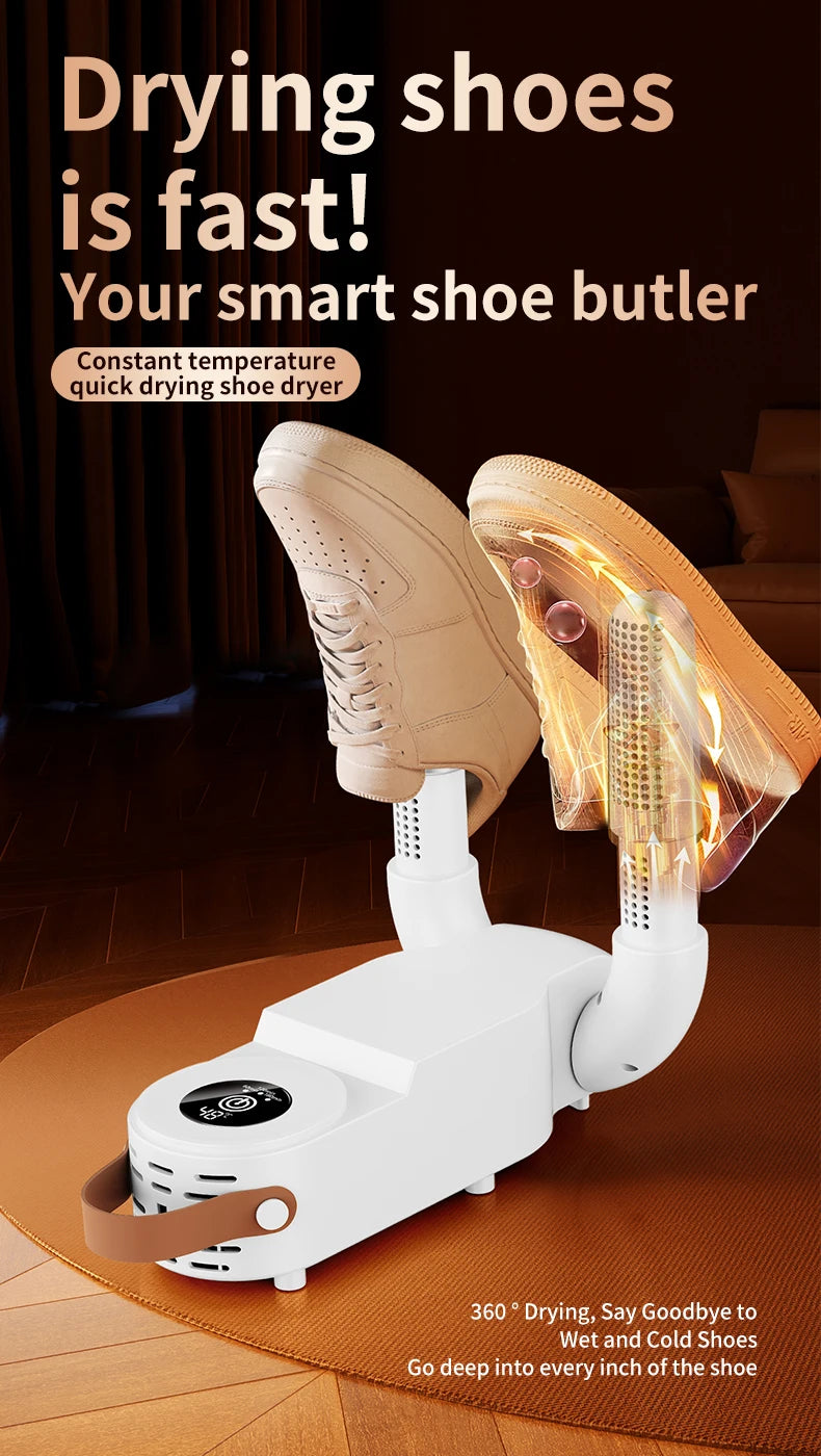 HOMEFISH Intelligent Shoe Dryer Quick Drying Deodorizing Sterilizing Adjustable Timer Household Shoe Warmer And Heater