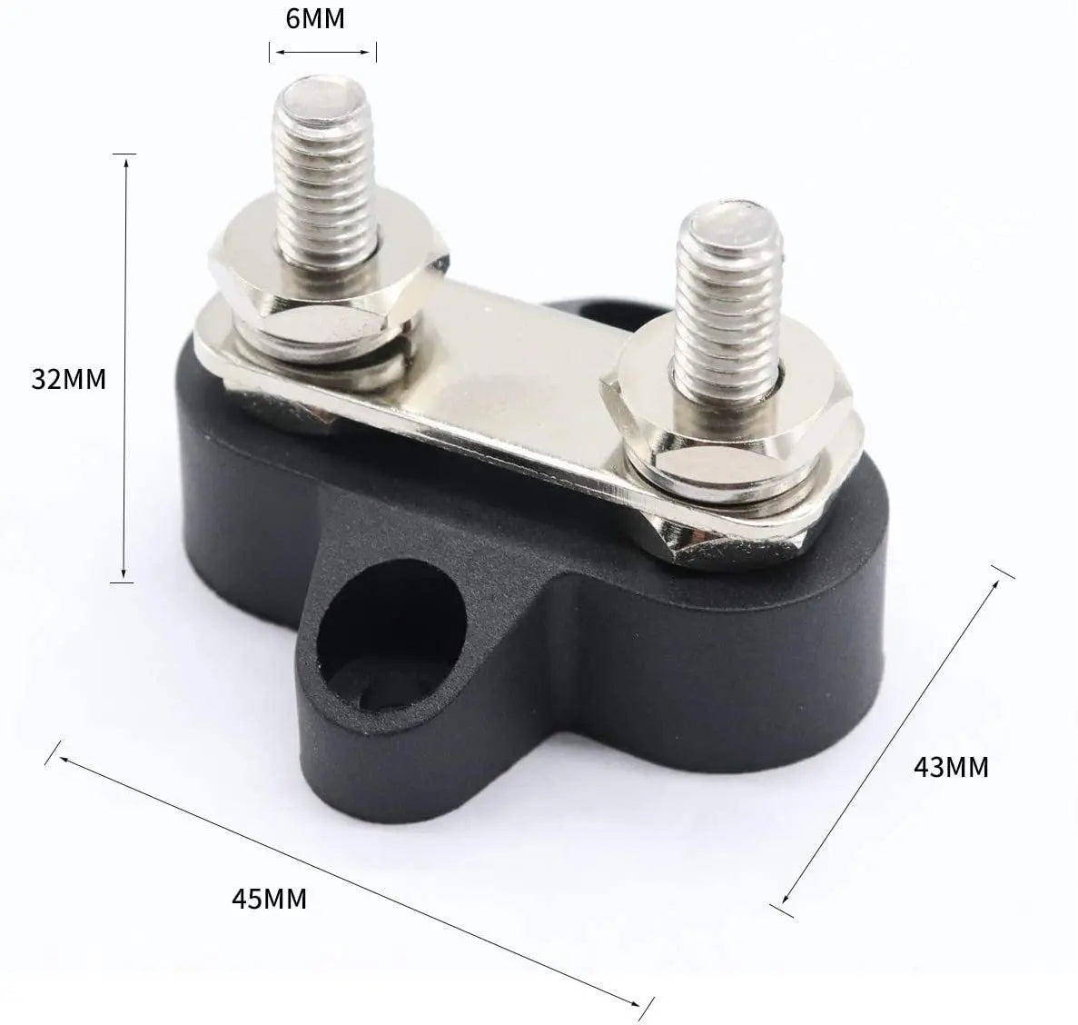 Bus Bar Terminal Block Battery Power Stud Junction M6 M8 BusBar Heavy Duty Power Distribution Stud for Car Truck RV Boat
