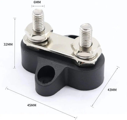 Bus Bar Terminal Block Battery Power Stud Junction M6 M8 BusBar Heavy Duty Power Distribution Stud for Car Truck RV Boat