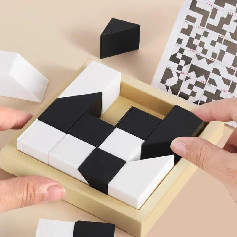 120/370 Level Black White Hidden Building Block Intelligent Puzzle Toys Puzzle Interactive Tabletop Game
