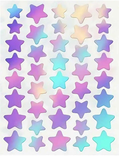 240 Count Superstar Hydrocolloid Pimple Patches - Cute Star-Shaped Cover, Colorful & Shiny, Fragrance-Free, Paraben-Free, Suitab