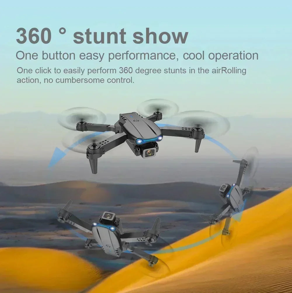 New E99Pro RC Drone 4K Professinal With 1080P Wide Angle HD Camera Foldable Helicopter WIFI FPV Height Hold Gift Toy