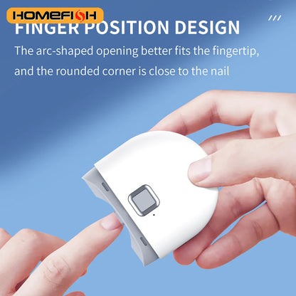 With Light Rechargeable Electric Nail Clipper - Automatic Grinding Polishing Trimmer Cutter for Baby Adult Manicure