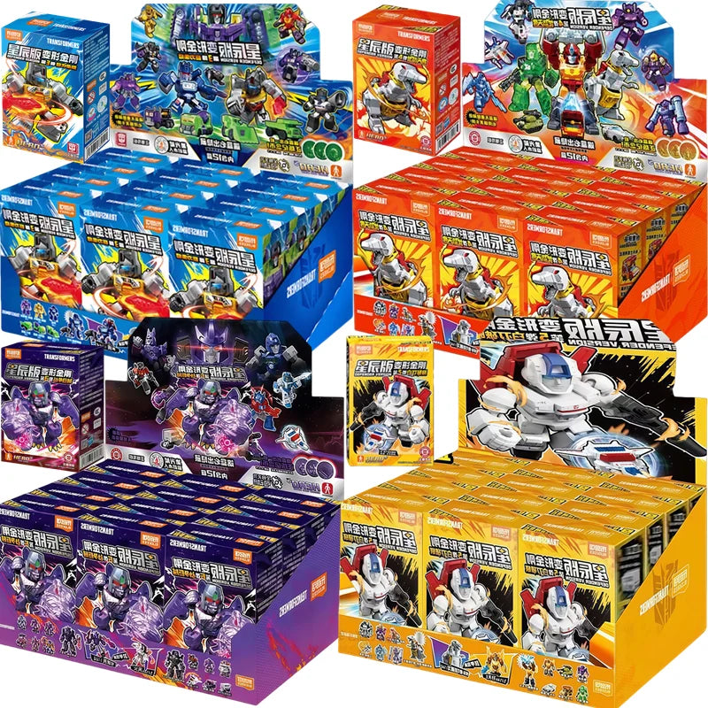 Blokees Transformation Optimus Shockwave Prime Megatron Starscream Bumblebee Anime Figure Robot Assembly Toys Blind Box Gifts