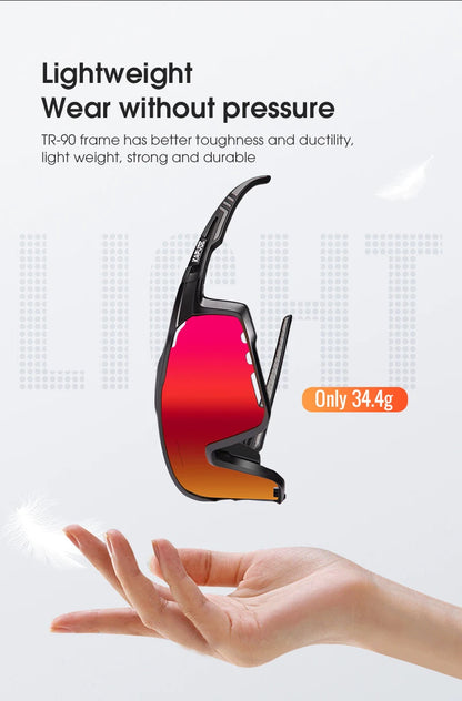 Kapvoe Cycling Glasses MTB Riding Running Sunglasses UV400 Skiing Fishing Climbing Goggles Man Woman Bike Bicycle Eyewear