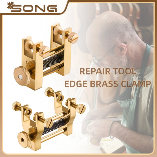 Violin brass edge clamp Luthier Fiddle Cello Guitar Edge Clip Cracks Sides Bulid For Luthier Wood repairing cracks Close tool