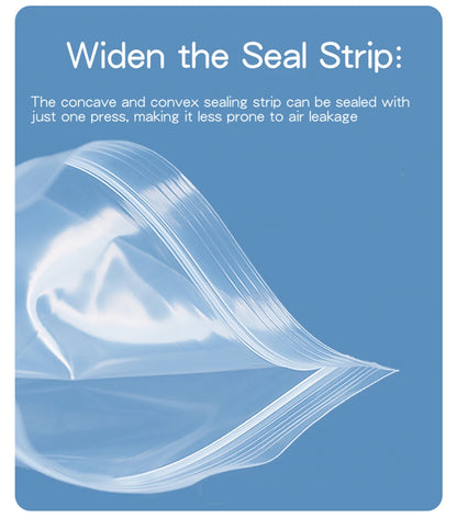 100 Pcs/Pack 5-12 Wire Self Seal Clear Plastic Poly Resealable Ziplock Bags Food Storage Fresh Package Reclosable Multi Size