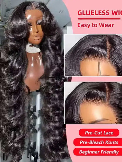 40 42 Inch 250% Wear And Go Glueless Wigs Body Wave Human Hair Wigs 13x4 13X6 Wet and Wavy HD Lace Frontal Wigs For Women