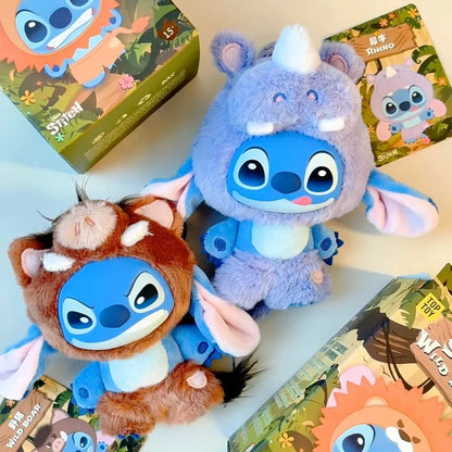 NEW Disney Stitch Wild Animal Series Blind Box Plush Dolls Pendant Cute Doll Ornament Mystery Box Surprise Toys Gifts