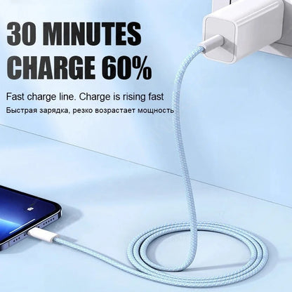 PD 35W Fast Charger For iPhone 11 12 13 14 15 Pro Max Fast Charging Cable For iPhone 15 Plus USB Type C Data Line Phone Charger