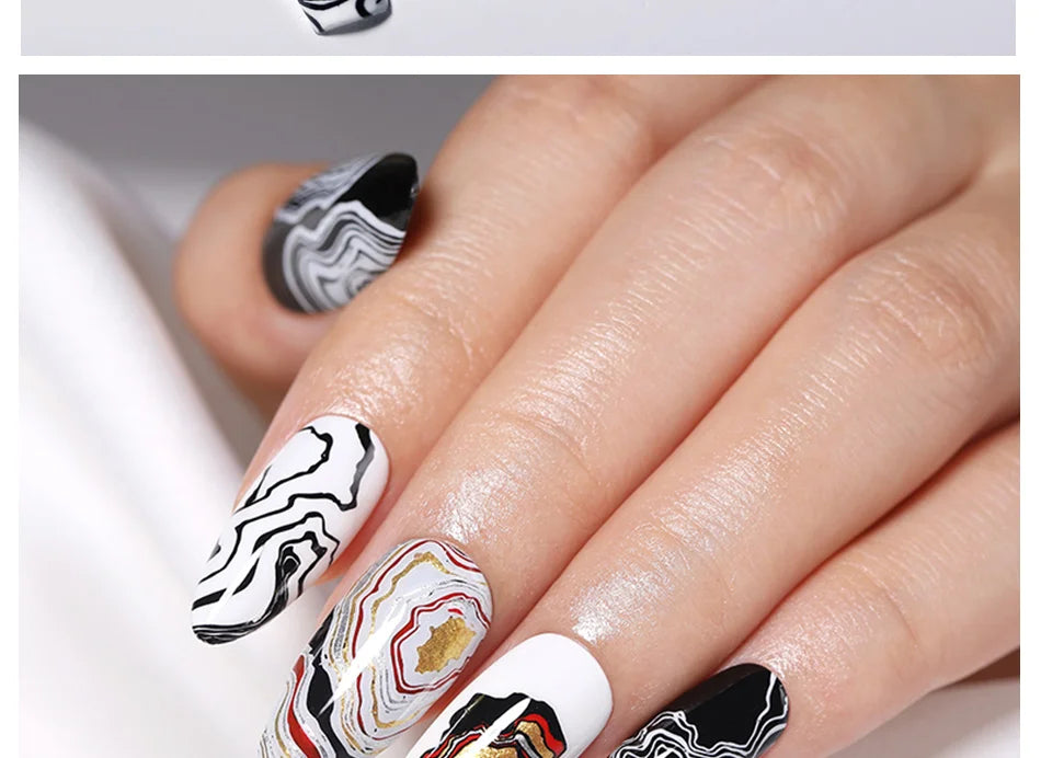 BORN PRETTY 10ml 25 Colors Nail Stamping Polish Nail Art Varnish with Peel Off Nail Latex Black White Colorful Stamp Polish
