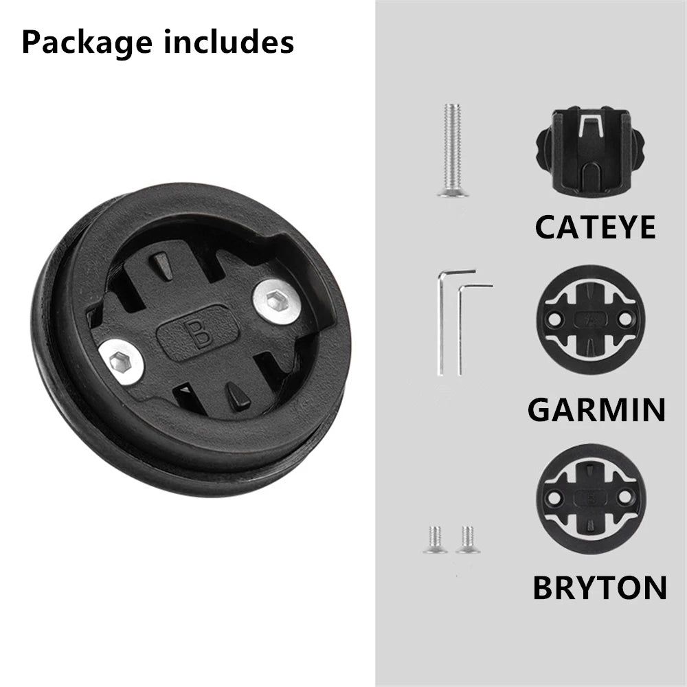 BKPTX Top Cap Computer Holder MTB Road Bike Stem For Garmin/Bryton/Cateye 28.6mm Bicycle Stopwatch GPS Speedometer Mount Bracket
