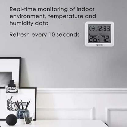 Digital Clock Desk Clock with Temperature Humidity  Wall Clocks for  Home Kitchen Office Desk Decorations NIDITON