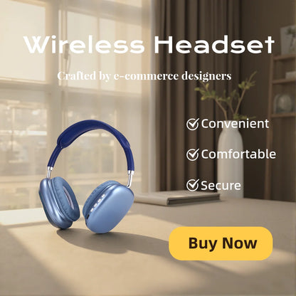 Fashion Bluetooth Headphones Wireless Over-Ear Headsets with Microphone Volume Control for Sports And Running Headset Game