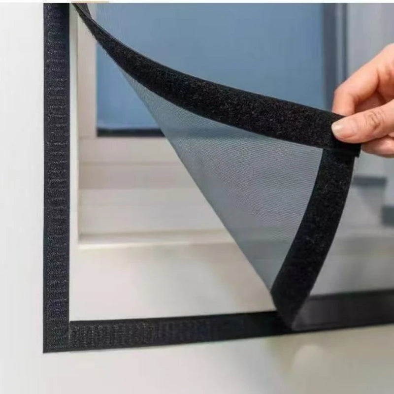 Mosquito-proof screen window, self-adhesive window mosquito net, summer insect-proof door, window mosquito net【BLACK】