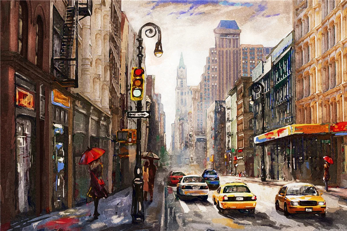 46*28cm Jigsaw Puzzles 500 Pieces Paper Picture Landscape Oil Painting Art Puzzles Decompression Toys for Adults Family Games