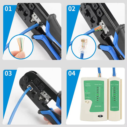 10/50/100Pcs Pass Through RJ45 Cat6/Cat5e Connectors Crystal End 8P8C Crimp UTP Standard Ethernet Network Modular Plug