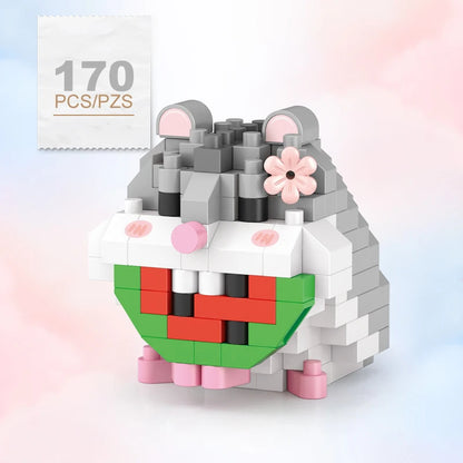 Creative Cute Animal Mini rabbit Building Blocks Puppy Cat Model Dog DIY Bricks Toys For Boys And Girls Birthday Gift For Kid