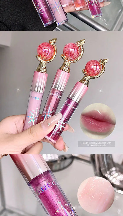 MAGIC CASA Shimmering Lip Gloss — Hydrating and Moisturizing, Mirror Finish, Plumping Glass-Like Lips