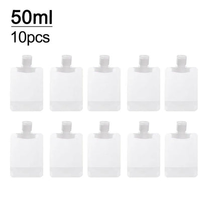 New 5pcs 30ml/50ml/100ml Refillable Travel Boats Empty Cosmetic Container Travel Bottles Liquid Cosmetic Storage Pouches FZP02