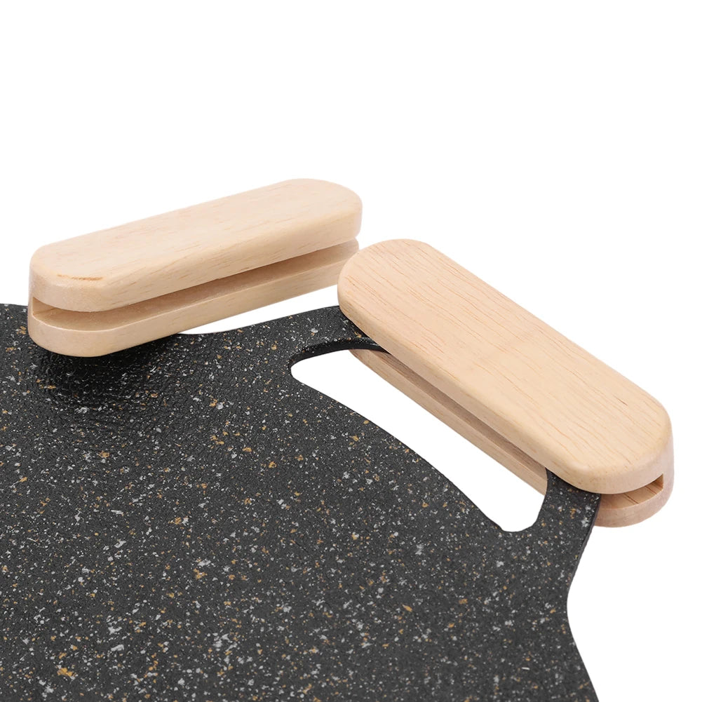 Baking Pan Caryying Case Bag/Handle Waterproof Grilling Pan Pouch Skillet Bag Wood Anti-scald Handle Outdoor BBQ Tool or Handle
