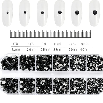 12Grids Mixed Mini Christmas Gems Nail Charms 2mm Luxury Crystal Nail Glitter Rhinestone Red/Green Flatback Christmas Nail Parts