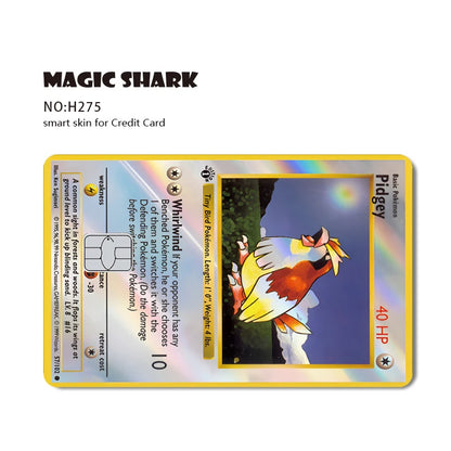 Charizard Gyarados Venusaur Blastoise Mewtwo Squirtle Snorlax Holographic Laser Credit Debit Card Film Skin Sticker