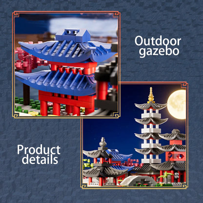 688PCS Hangzhou West Lake, Chinese Architecture, Classic Building Puzzle Toys, Miniature Building Block Sets, Models