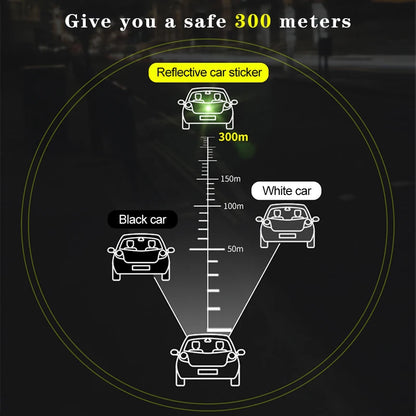 10pcs/set Car Bumper Reflective Safety Strip Stickers Car Circular Reflective Sticker Reflective Warning Safety Tape