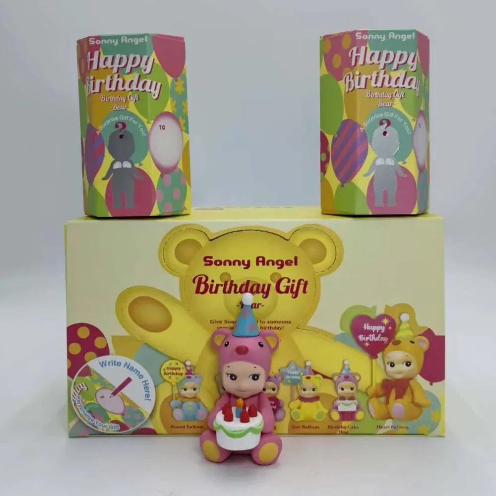Sonny Angel Birthday Gift Bear Series Blind Box Animal Anime Figure Ornaments Cute Doll Fans Desktop Car Ornament Xmas Gift