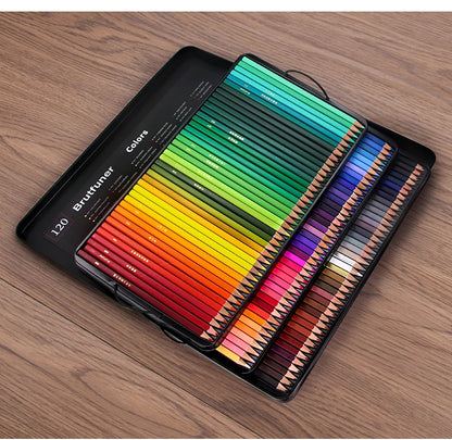 Brutfuner 48/72/120/150/160/180Colors Pencils Professional Oil Wood Soft Watercolor Pencil For School Draw Sketch Art Supplies