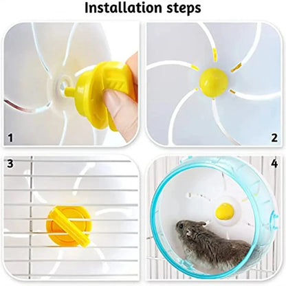 Hamster Wheel Running Disc Toy Sport Running Silent Transparent Small Pet Rotatory Jogging Wheel Toys Pet Hamster Cage Supplies