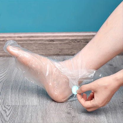 100/200Pcs Disposable Foot Moisturizing Socks Transprent Foot Bags PE Foot SPA Covers Callus Remover Feet Care Pedicure Tools