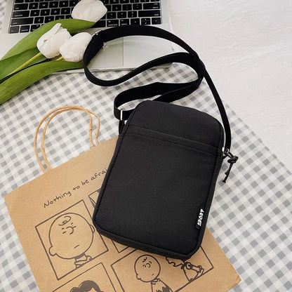 New Fashion Simple Casual Shoulder Messenger Bag, Women's Portable Mobile Phone Bag, Vertical Coin Key Bank Card Shoulder Bag