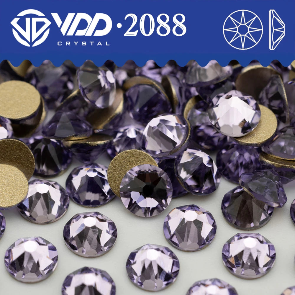 VDD SS16-SS30 High Quality AAAAA 2088 Rhinestones Crystal Flatback 8 Big 8 Small 16cut Stones For DIY Crafts Nail Art Decoration