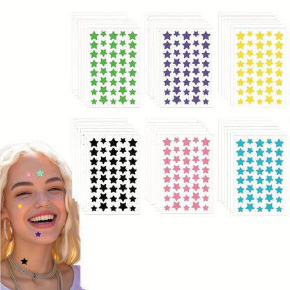 240 Count Superstar Hydrocolloid Pimple Patches - Cute Star-Shaped Cover, Colorful & Shiny, Fragrance-Free, Paraben-Free, Suitab