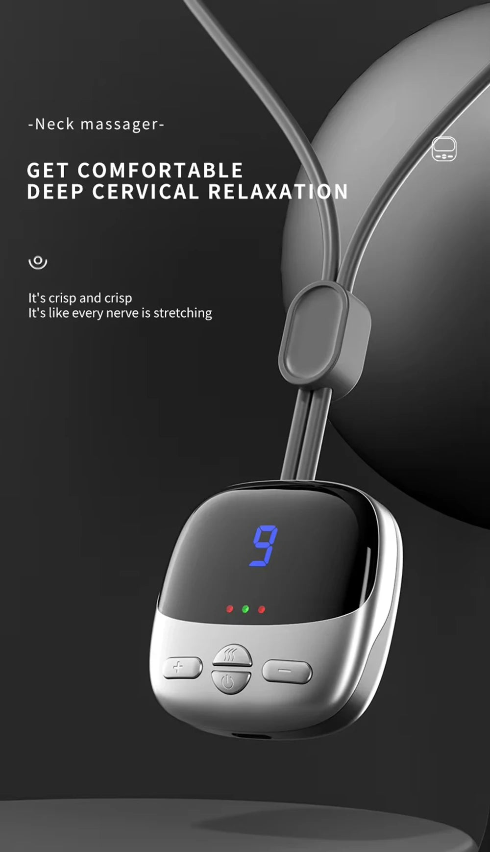 NEW Mini Smart Hanging Neck Shoulder Cervical Spine Massager Mini Portable Hot Compress Neck Artifact Dredging Neck Protector