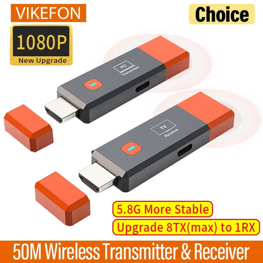 Wireless HDMI-Compatible Video Transmitter and Receiver Extender kit TV Stick Dongle Adapter For PC Camera Laptop To Monitor TV