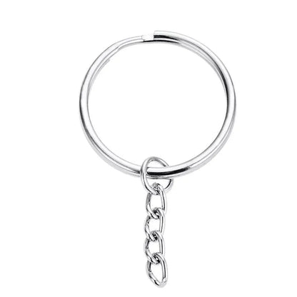 20/50pcs Silver Color Metal Blank Keyring Keychain Split Ring Keyfob Key Holder Rings DIY Findings Making Keychain Accessories ﻿