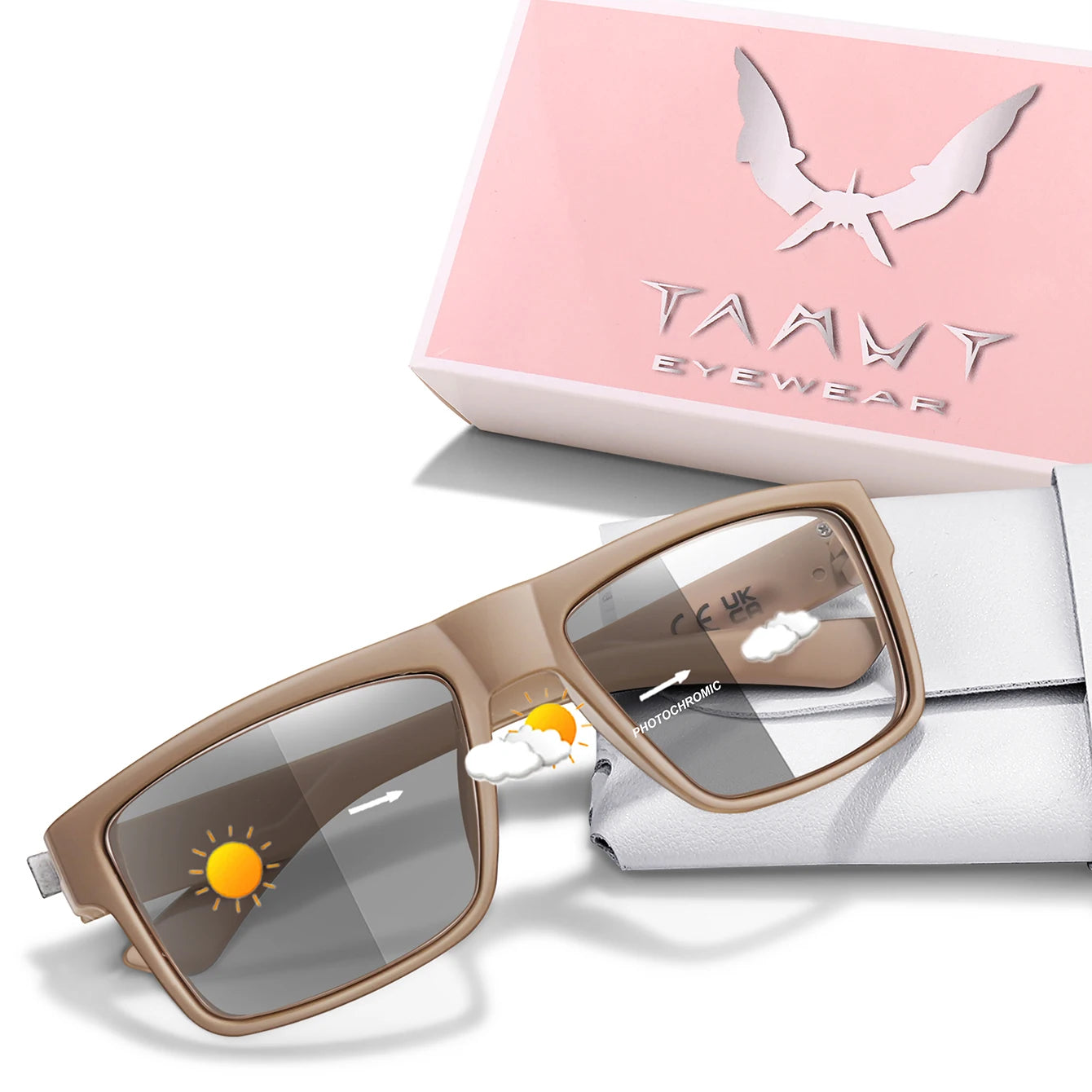 Fashion Polarized Color Changing Cycling Sunglasses Men Night Vision Car Driving Sunglass Dirt Bike Motorcycle  Glasses