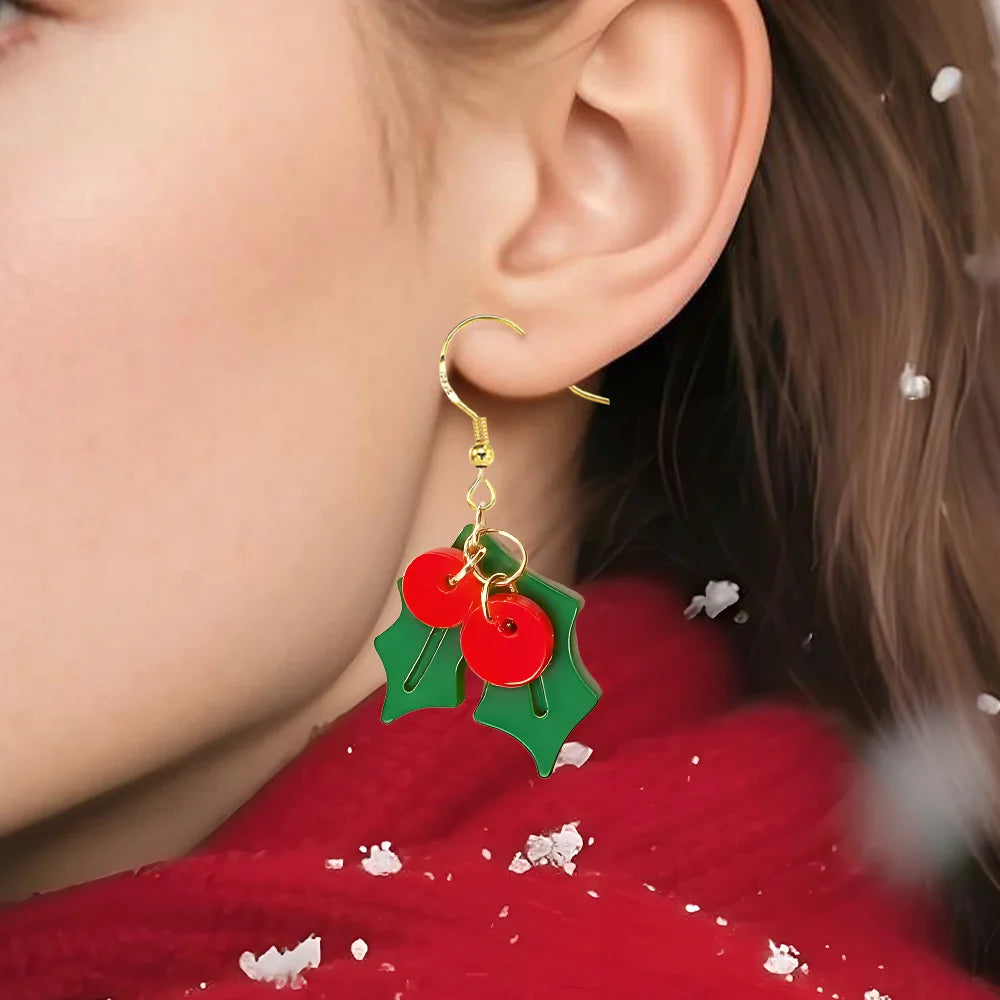 Christmas Silicone Resin Earring Molds with Holes Jewelry Pendant Mold Halloween DIY Ornaments Bracelet Gifts Macking Mould Kit