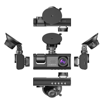 Wifi 3 Channel Dash Cam Night Vision Loop Recording & 2" IPS Screen 1080P 2/3Camera DVR Recorder, Video Recorder, Vehicle DVR